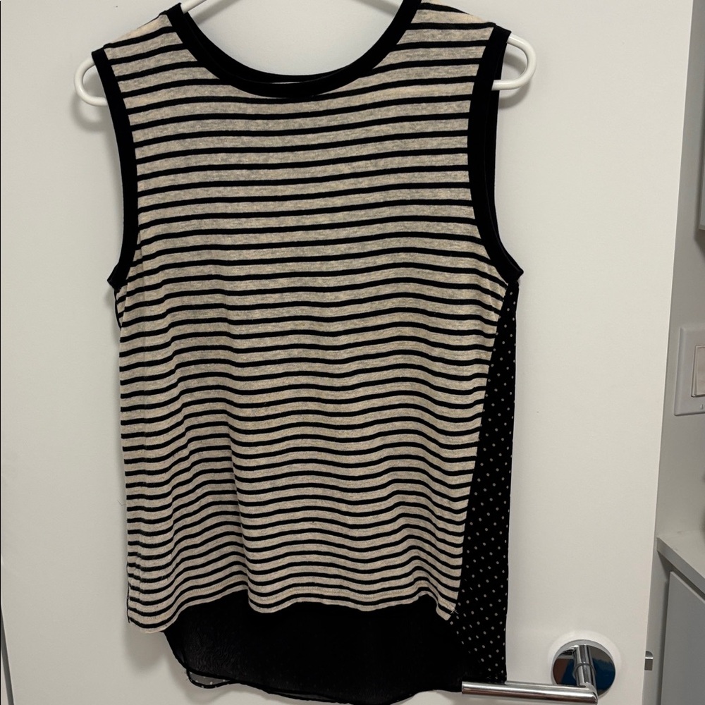 Bailey 44 Black and Cream Top. size XS